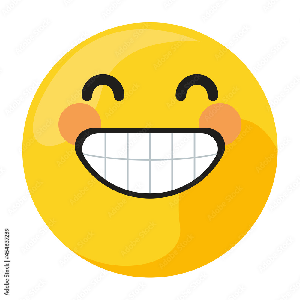 Poster yellow happy emoticon smiling