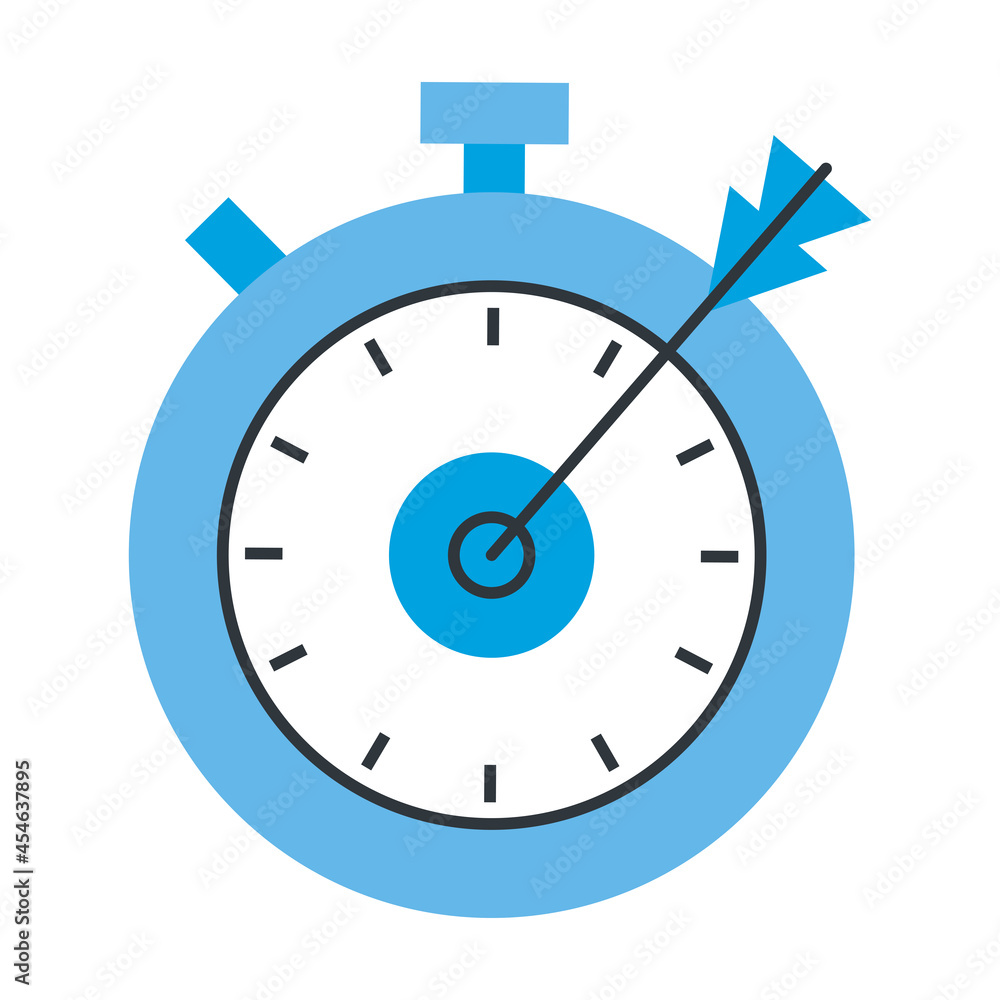 Poster chronometer with arrow