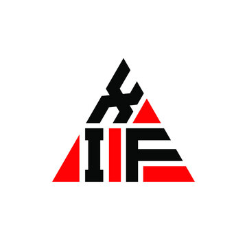 XIF triangle letter logo design with triangle shape. XIF triangle logo design monogram. XIF triangle vector logo template with red color. XIF triangular logo Simple, Elegant, and Luxurious Logo. XIF 