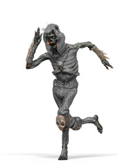 zombie cartoon is running