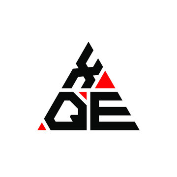 XQE triangle letter logo design with triangle shape. XQE triangle logo design monogram. XQE triangle vector logo template with red color. XQE triangular logo Simple, Elegant, and Luxurious Logo. XQE 