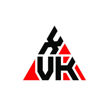 XVK triangle letter logo design with triangle shape. XVK triangle logo design monogram. XVK triangle vector logo template with red color. XVK triangular logo Simple, Elegant, and Luxurious Logo. XVK 