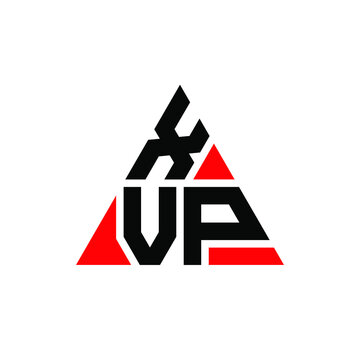 XVP triangle letter logo design with triangle shape. XVP triangle logo design monogram. XVP triangle vector logo template with red color. XVP triangular logo Simple, Elegant, and Luxurious Logo. XVP 