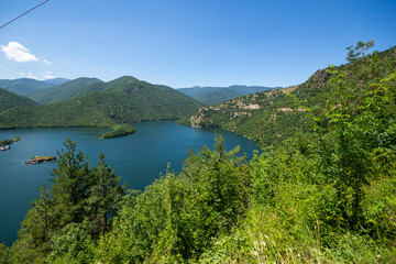 Obraz na płótnie Canvas Landscape of Vacha (Antonivanovtsi) Reservoir, Bulgaria
