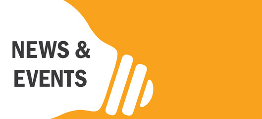 News & Events in lamp background illustration