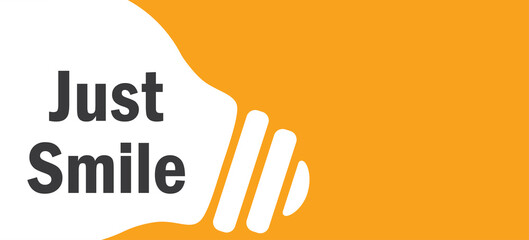 Obraz premium Just Smile in lamp background illustration