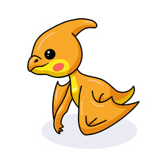 Cute little pterodactyl dinosaur cartoon