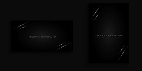 dark background with abstract silver lines in the corners for covers, banners, posters, billboards