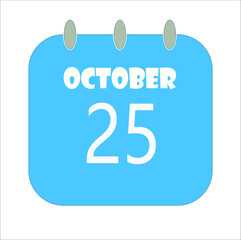 October Calendar Date Icon, Event Date Icon, Calendar Date, Icon Design Vector Graphic