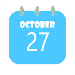 October Calendar Date Icon, Event Date Icon, Calendar Date, Icon Design Vector Graphic