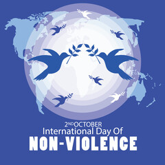  international day of non violence, 2 october, poster and banner