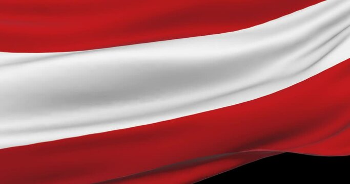 Austria national flag footage. Austrian waving country flag on wind
