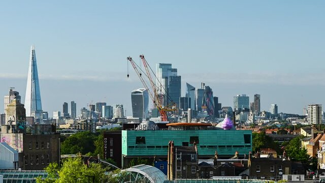 Viewing The City Of London from Peckham, London, United Kindom