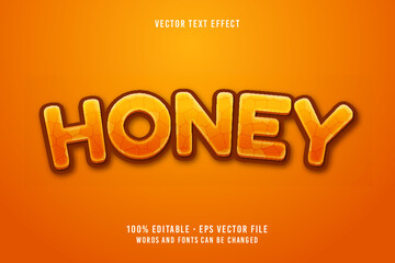 Honey text, editable font effect