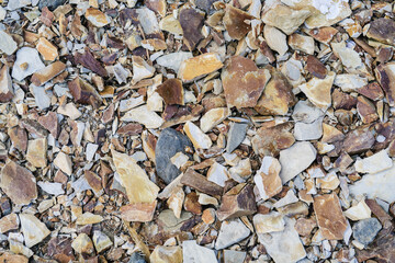 The rocky texture of an old sea stone.