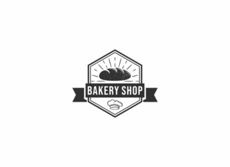 bake shop logo template in white background