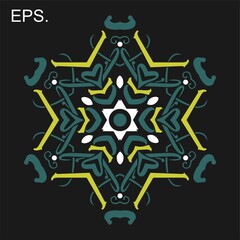 Modern mandala art vector design with a beautiful mix of colors, suitable for all advertising design needs, both for business card designs, banners, brochures and others. EPS format files