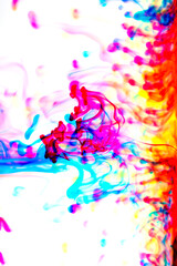 drop ink color in the water, colour background, smoke texture

