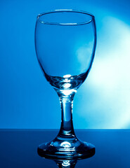 empty glass water on the table
