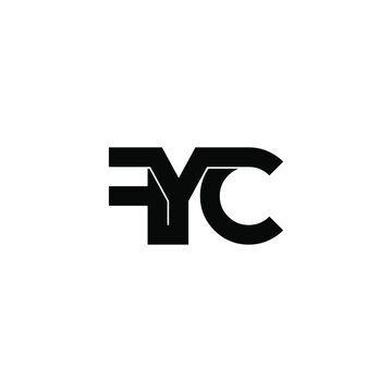 fyc initial letter monogram logo design