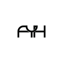 fyh initial letter monogram logo design