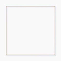 Square bronze frame on white background vector