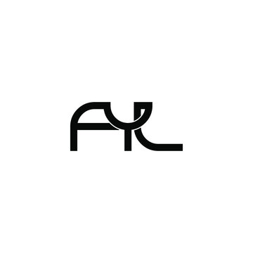 fyl initial letter monogram logo design