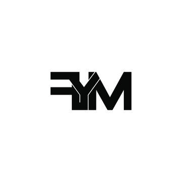 fym initial letter monogram logo design