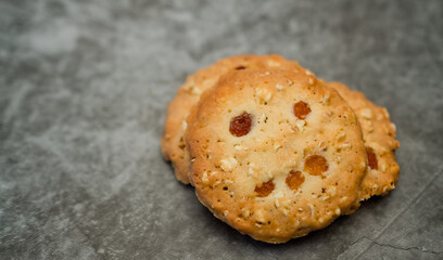 cookie on table, homemade dessert, bakery