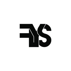fys initial letter monogram logo design