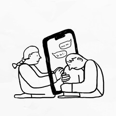 Long-distance relationship during coronavirus pandemic element