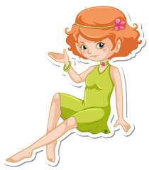 Little angel cartoon character sticker