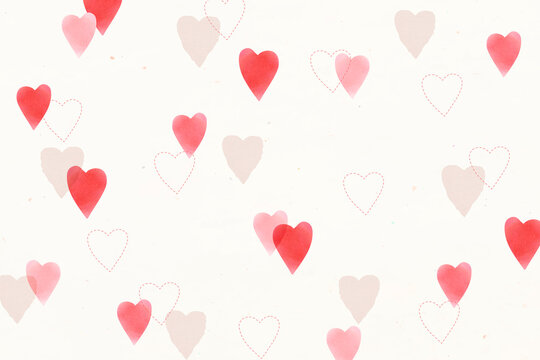 Cute heart pattern background for banner