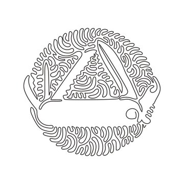recommend clip art: Single one line drawing multifunctional pocket knife, camping and hiking equipment. Camping knife tool. Swirl curl circle background style. Continuous line draw design graphic vector illustration