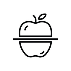 Black line icon for divisions