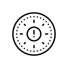 Black line icon for delay