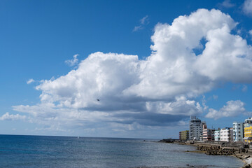 clouds over the sea