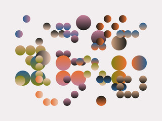 Generative Design Artwork of Abstract Vector Generated Shapes Composition