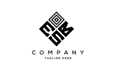 EBS square three latter logo vector