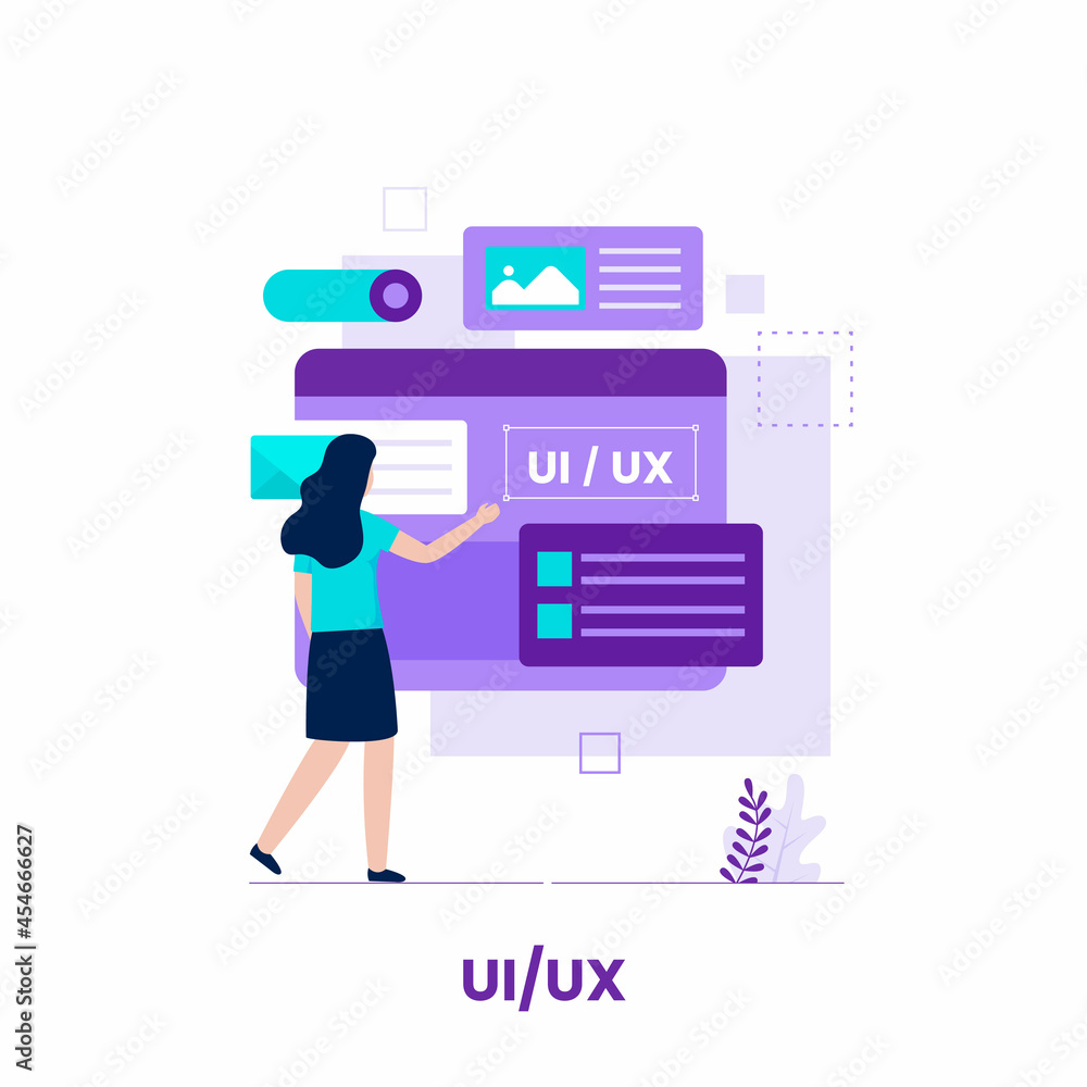 Wall mural flat design of ui ux design concept. illustration for websites, landing pages, mobile applications, 