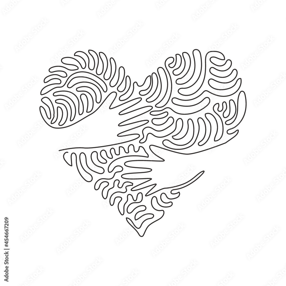 Aufkleber single continuous line drawing embrace heart shape design vector template. embracing icon or logo fo