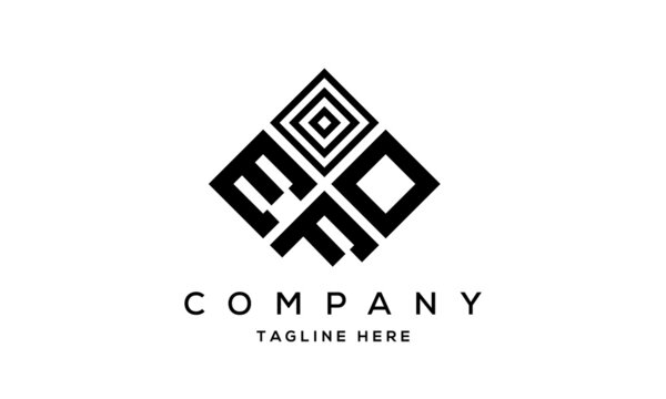 EOF square three latter logo vector