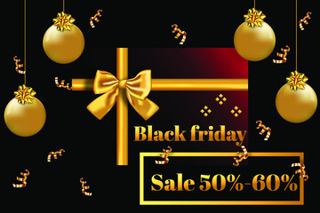 Fototapeta na wymiar Black Friday sale cards discount promo offer flyer and poster. Paper cut style design idea Vector illustration template.
