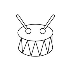 Toy drum line icon