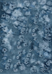 Watercolor background abstract paper gray space night sky land ground halloween ghosts magic of mysticism