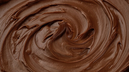Chocolate. Melted chocolate top view. Confectionery concept