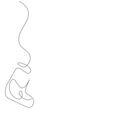 Christmas background line drawing vector illustration
