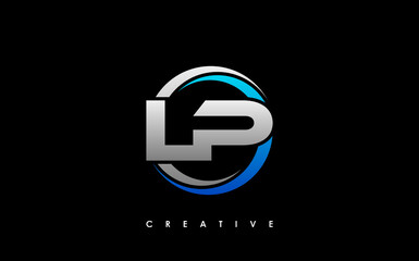 Fototapeta premium LP Letter Initial Logo Design Template Vector Illustration