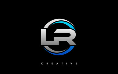 Fototapeta premium LR Letter Initial Logo Design Template Vector Illustration