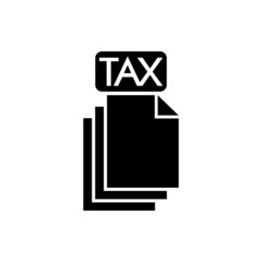 Taxes icon isolated on white background 